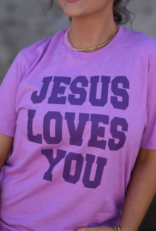 Jesus Loves You Pink Shirt