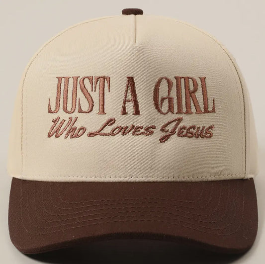 Just A Girl Who Loves Jesus Cap