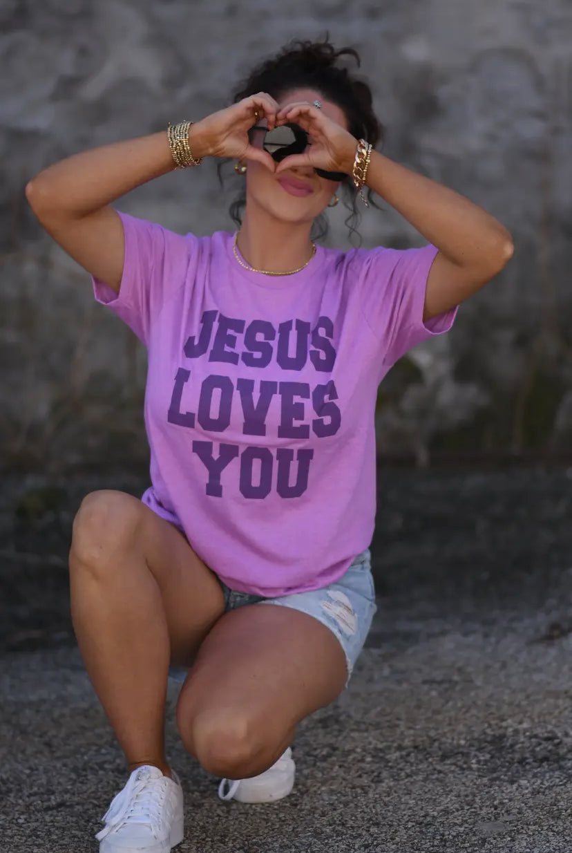 Jesus Loves You Pink Shirt