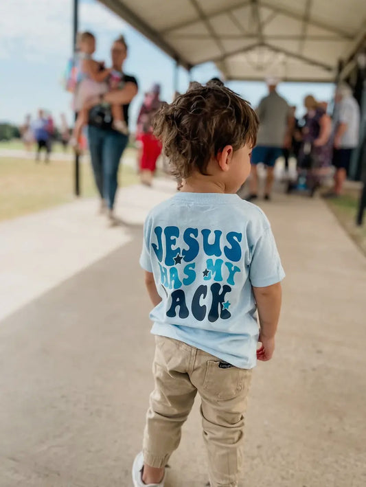 Jesus Has My Back Kids Shirt
