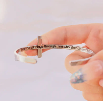 Philippians 4:13 Cuff Bracelet